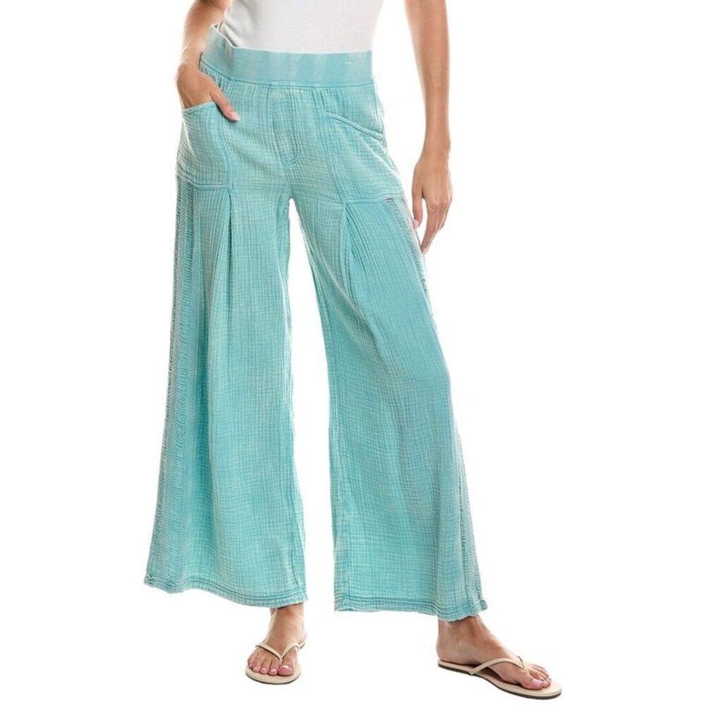 Xcvi Womens  Elu Wide Leg Pant, Blue